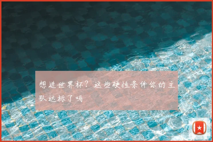 想进世界杯？这些硬性条件你的主队达标了吗